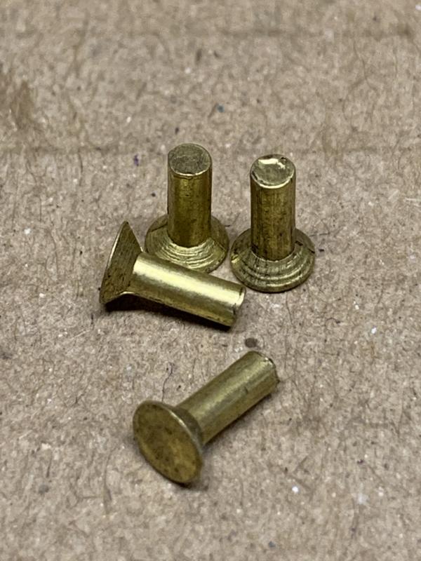 LEE ENFIELD NO4     X4 FRONT HANDGUARD CAP BRASS RIVETS