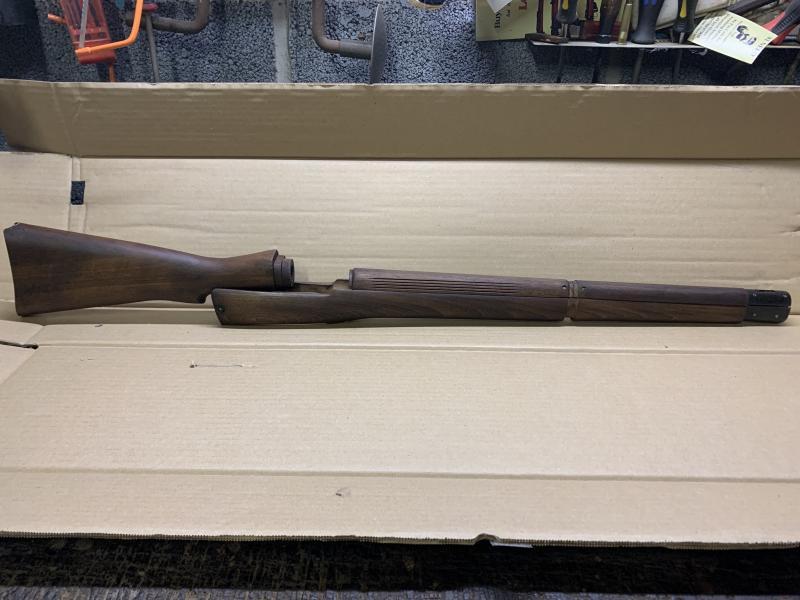LEE ENFIELD NO4 MK1 WOOD SET. FOREND IS NEW PRODUCTION.. OTHER PARTS ORIGINAL. MAY NEED SOME WORK FOR FINAL FITTING RECOMMEND WORK BY PROFESSIONAL FOR FINAL FITTING AND BEDDING TO GET BEST RESULTS...