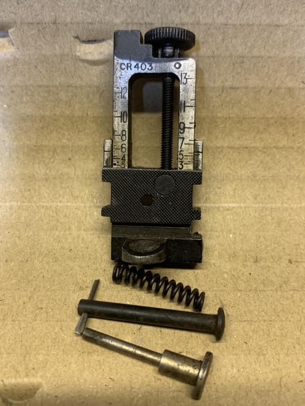 LEE ENFIELD No4 MK1 SINGER TYPE MILLED REAR SIGHT. GOOD WORKING ORDER WITH GOOD CLICKS