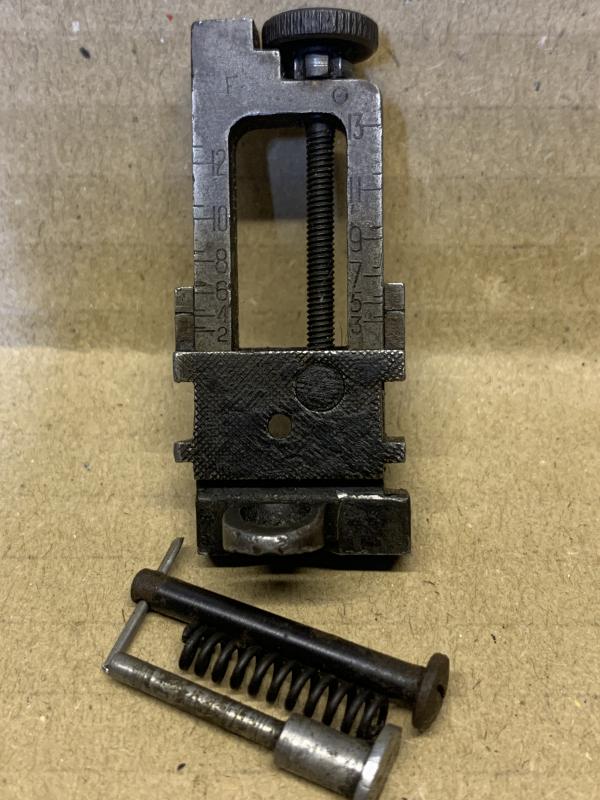 LEE ENFIELD No4 MK1 SINGER TYPE MILLED REAR SIGHT. GOOD WORKING ORDER WITH GOOD CLICKS .