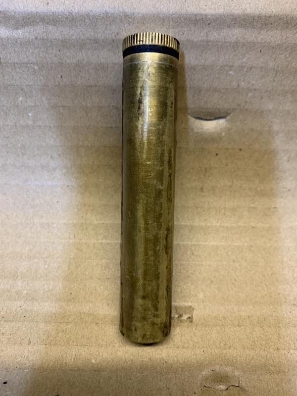 LEE ENFIELD BRASS OIL BOTTLE. BSA MARKED.