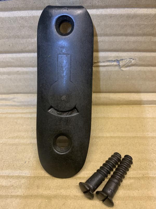 LEE ENFIELD No4 CANADIAN LONG BRANCH MARKED BUTT PLATE AND SCREWS.