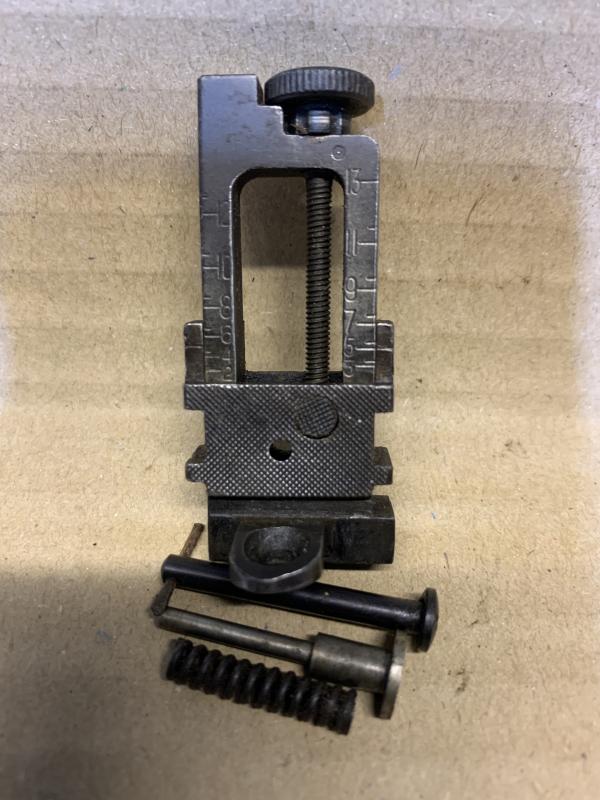 LEE ENFIELD No4 MK1 SINGER TYPE MILLED REAR SIGHT. GOOD WORKING ORDER WITH GOOD CLICKS 2.