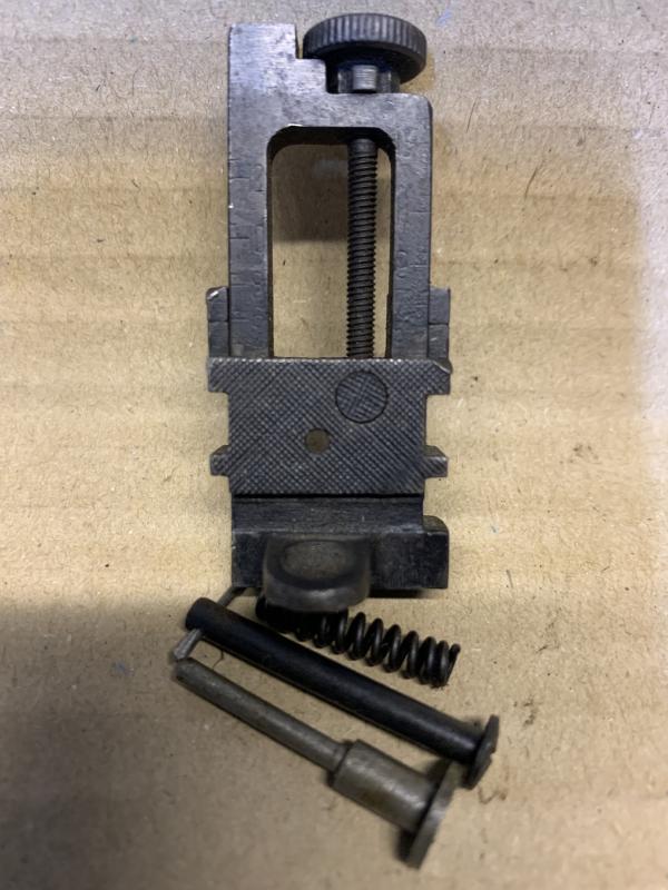 LEE ENFIELD No4 MK1 SINGER TYPE MILLED REAR SIGHT. GOOD WORKING ORDER WITH GOOD CLICKS 3.