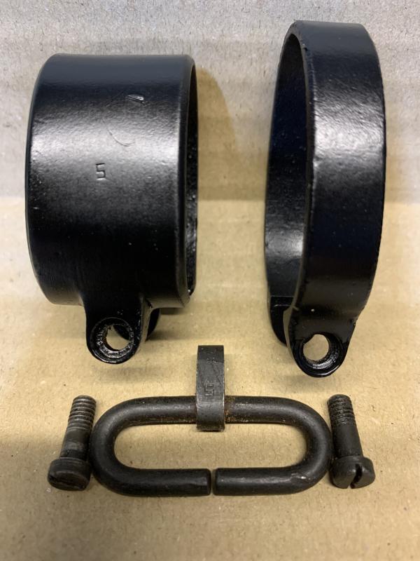 LEE ENFIELD No4 SAVAGE MARKED MILLED BAND SET . ALL PARTS SAVAGE MARKED..