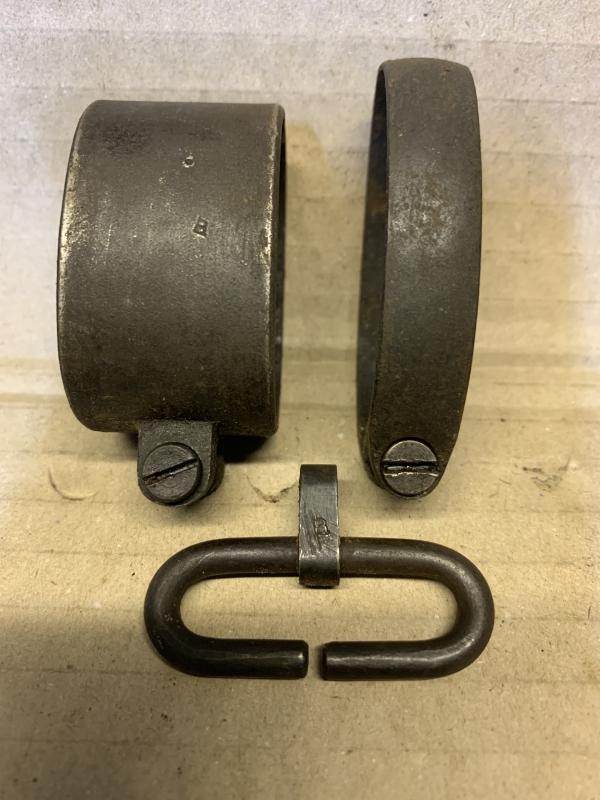 LEE ENFIELD No4 MILLED LONGBRANCH MARKED BAND SET.  ALL PARTS LB MARKED
